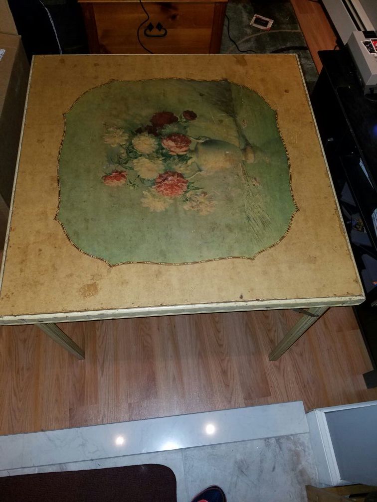 Antique card table