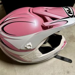  CS-MX WAVE Motocross Motorcycle Off Road Helmet Size Medium, Pink & White