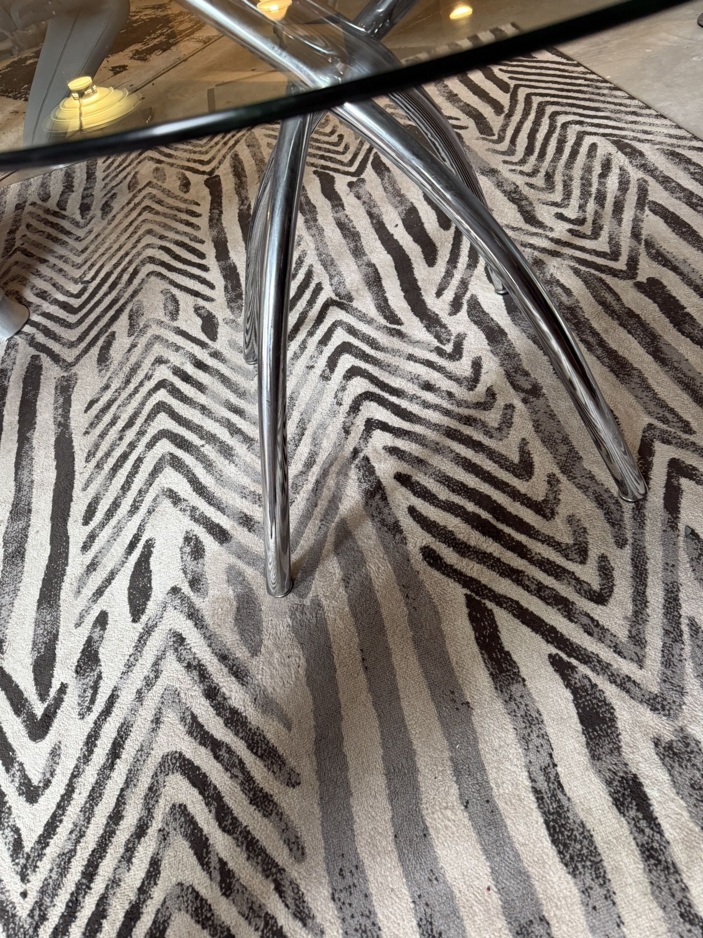 Glass Circular Dining Table