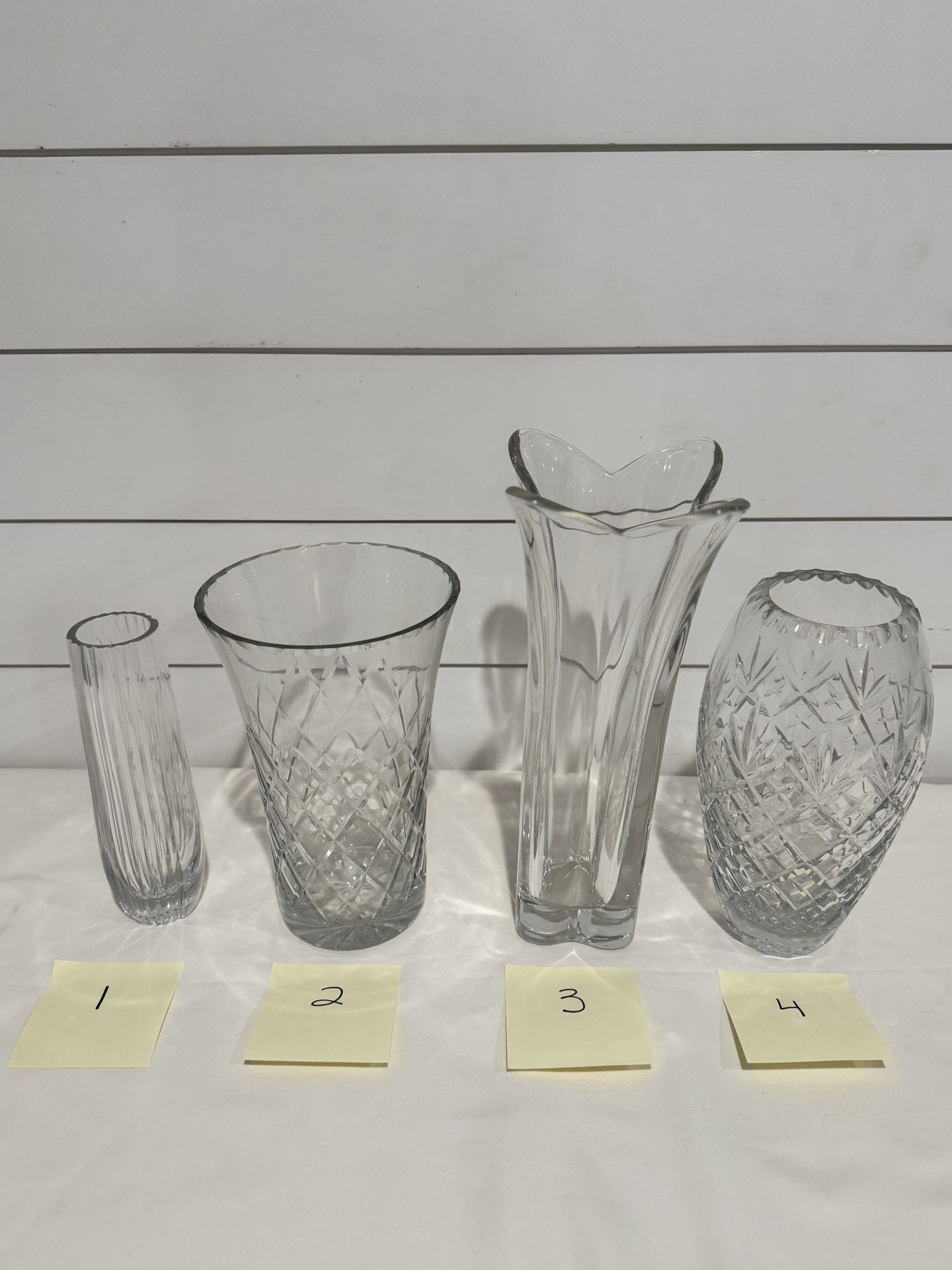 Set Of Crystal Vases