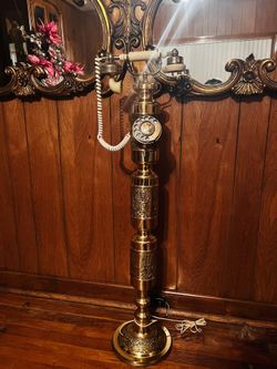 Antique Free Standing Brass Telephone