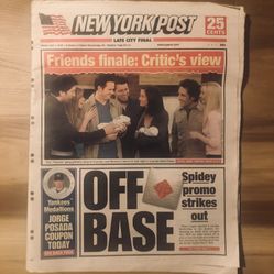 New York Post Newspaper Friends Finale May.7,2004 Complete Paper-Cool Ads-Stories-GC
