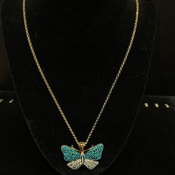 21kt Gold necklace w butterfly pendant 20”long 13.66grms no trades pick up in Tacoma 