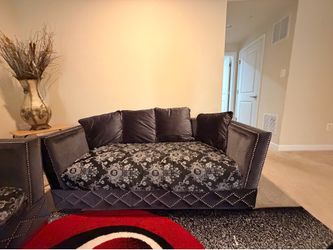 Luxury Black  Velvet Couch  2x -  Move Out  Sale