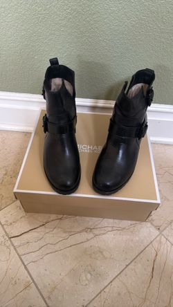 Michael Kors Leather Boot Black7m