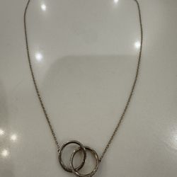 Interlocking Diamond Rings Necklace