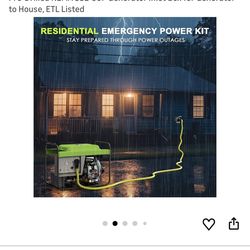 50 Amp Generator Cord 15FT and Power Inlet Box, NEMA 14-50P Male to SS2-50R 125/250V Twist Lock Connector with Pre-Drilled NEMA SS2-50P Generator Inle