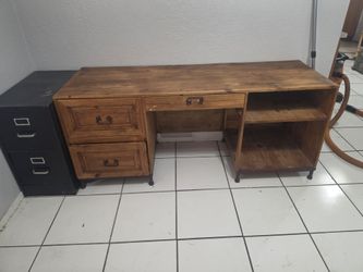 Rustic Solid Wood Executive Desk