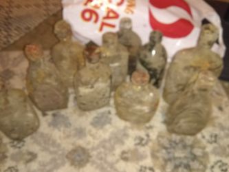 Old wiskey bottle's dug up from under ground