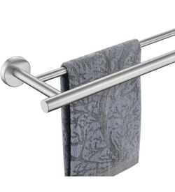 JQK Double Bath Towel Bar, 33 Inch 304 Stainless Steel Thicken 0.8mm Towel Rack for Bathroom, Towel Holder Brushed Finished Wall Mount, Use=E3-794