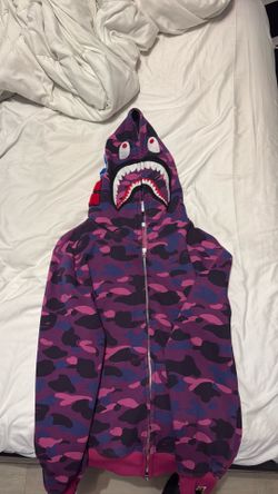 purple bape hoodie