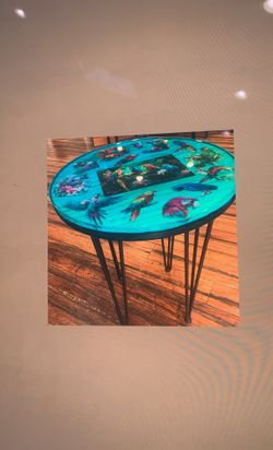Resin Parrot Design Table Custom Made