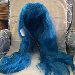 Long Blue Wig