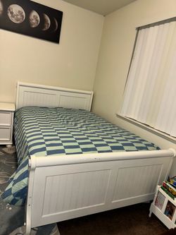 Full Pottery Barn Kid’s Bed Frame + nightstand