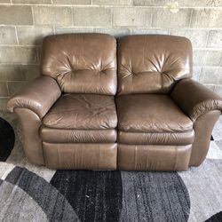 Leather Reclining Loveseat “WE DELIVER”