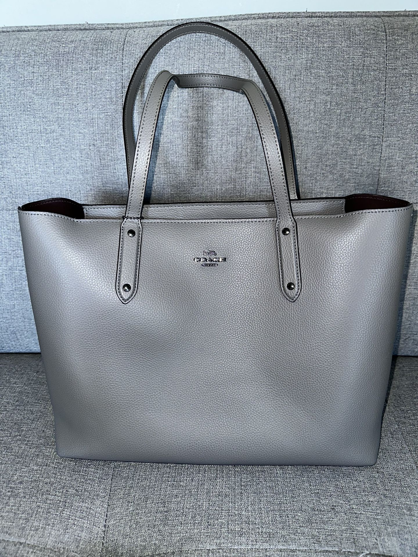 Gray Coach Tote Bag - Great For Travel/Work Bag