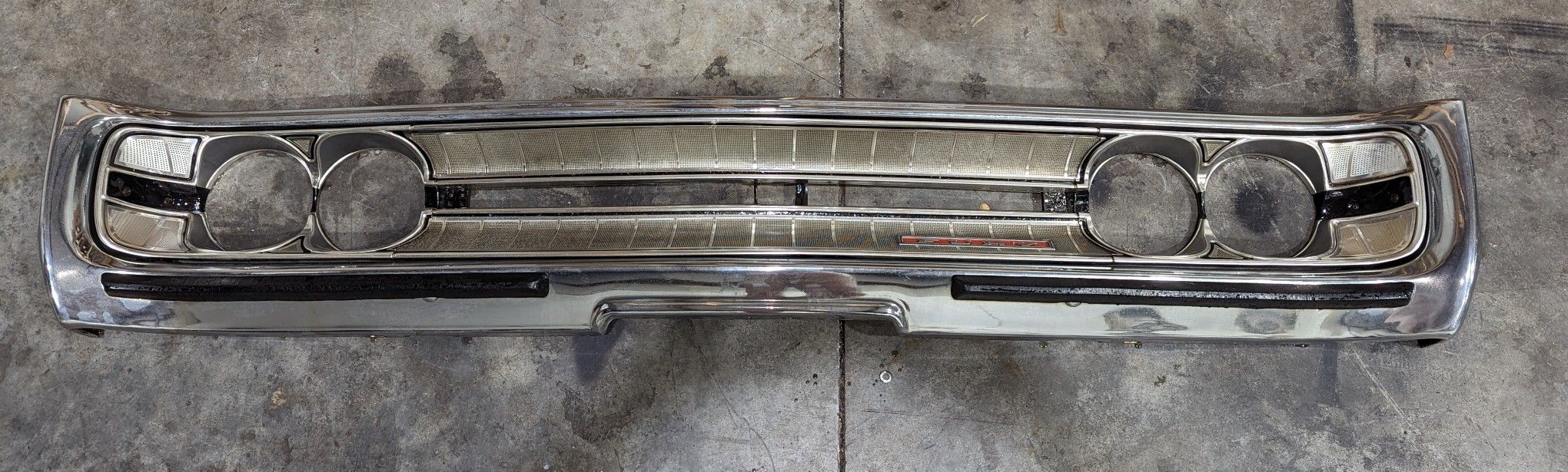 1971 Plymouth Fury Original Front Bumper And Grill Insert