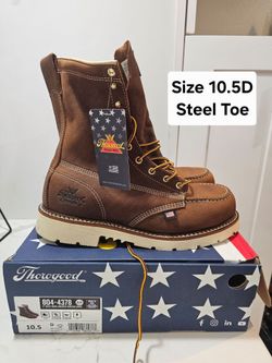 Thorogood Steel Toe Work Boots Size 10.5