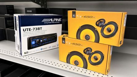 JL Audio Single Din Stereo & Speaker System 450 Watt Package C1 Car Speakers 2 Sets 6.5" C1-650X Bluetooth Radio UTE-73BT
