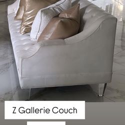 Z Gallerie Tufted White Couch