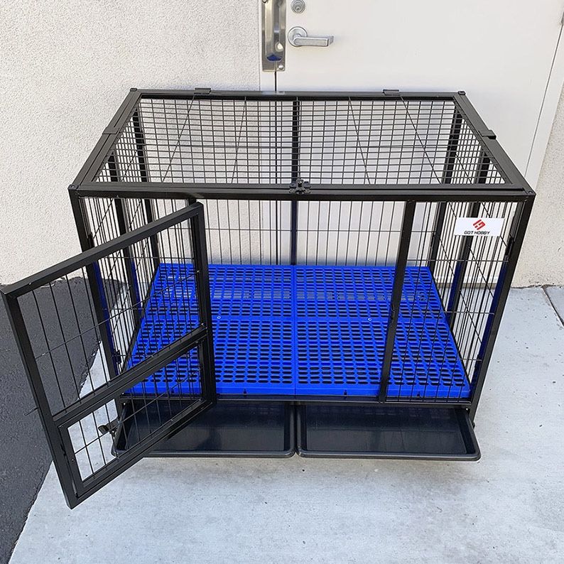 New in box) $170 Folding Dog Cage 43x30x34” Heavy Duty Single Door