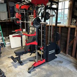 Smith Machine 200 | Adjustable Bench | 245lb Cast Iron Olympic Weights | 7ft Olympic Bar | Fitness | Gym Equipment | FREE DELIVERY/INSTALLATION 🚚 🛠️