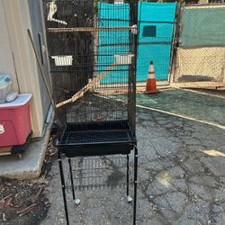 BIRD CAGE WITH STAND AND WHEELS