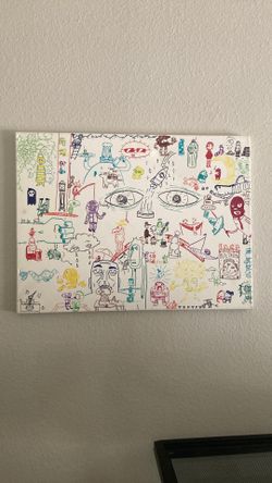 Sharpie on canvas wall art