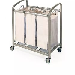 Laundry Hamper - Seville Classics 3-Bag Laundry Sorter