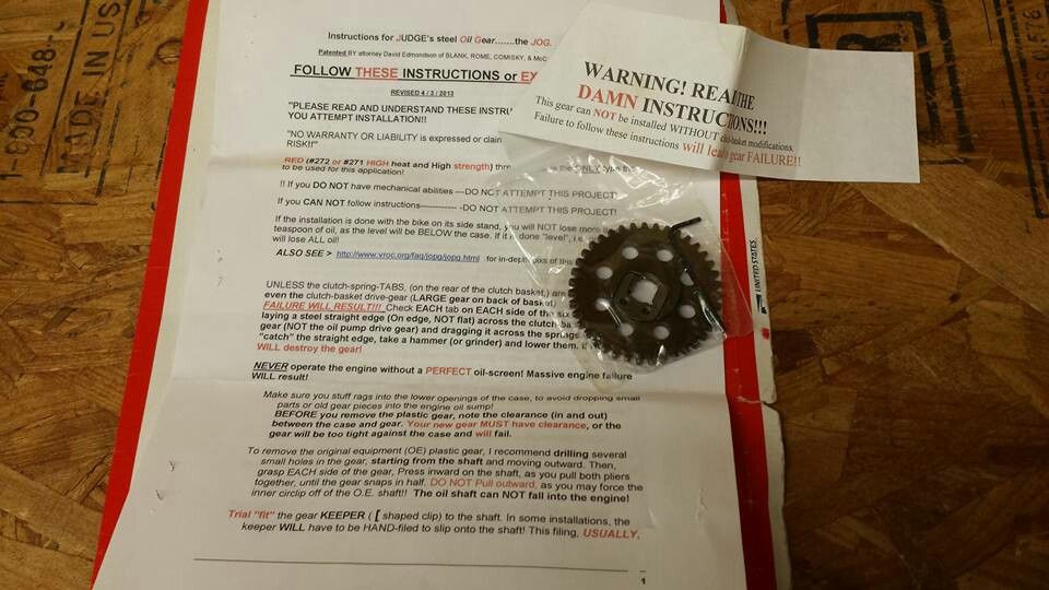 Judge Oil Gear Kit, Kawasaki VN1500 for Sale in Zebulon, NC OfferUp