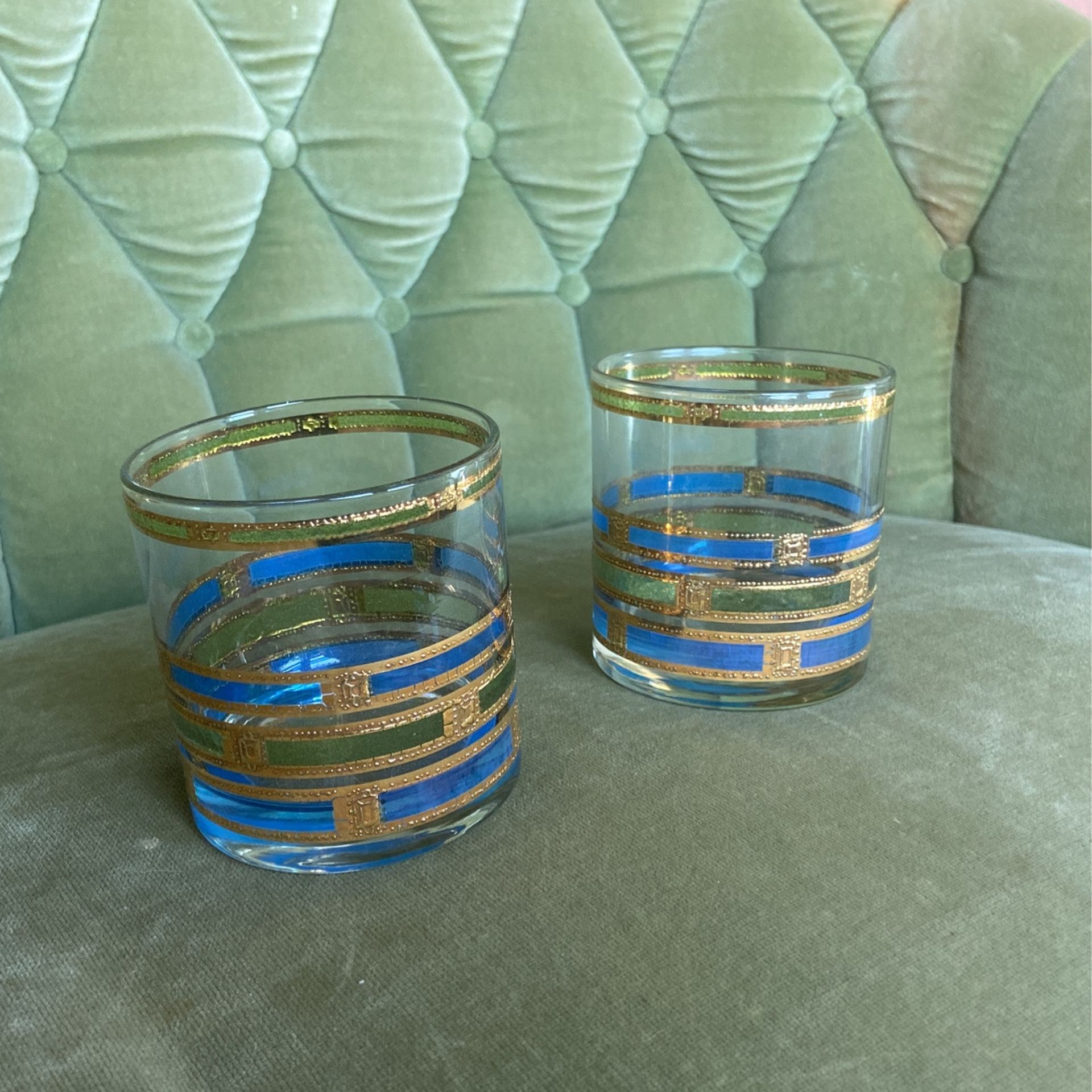 pair of vintage glassware 