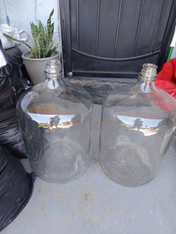 2  Glass Bottles of 6 gallons