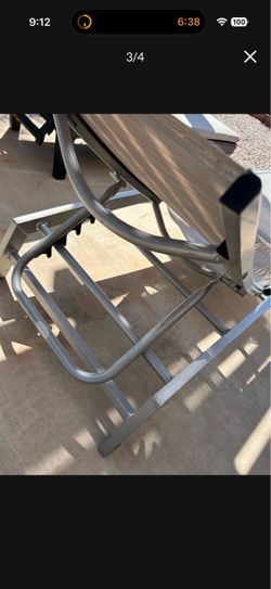 Outdoor Patio Chair with Aluminum Frame