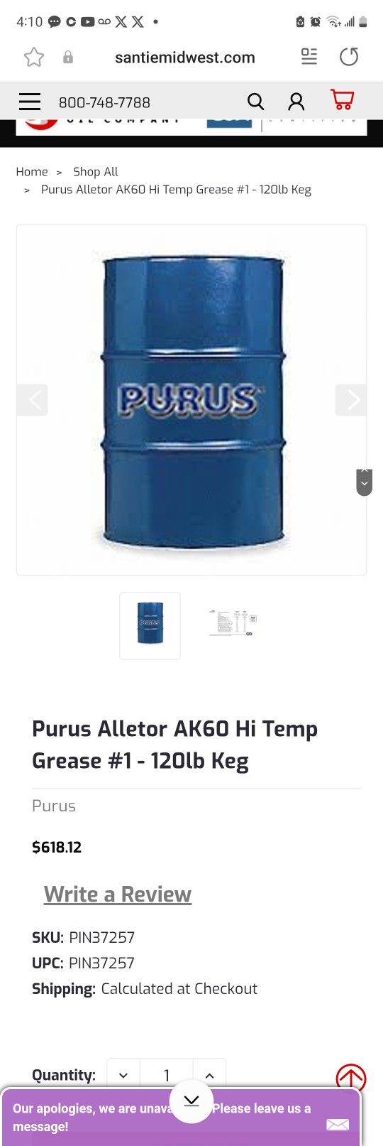 Purus Alletor AK-60 Heavy Duty Hi-temp Grease #2  