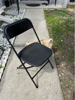 Black event used folding chairs