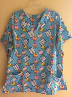Gently used nursing scrub shirt