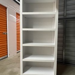 White 5-Shelf Bookcase 