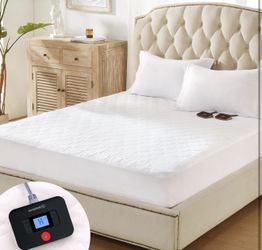 Heated Mattress Pad Queen, Comfortable Electric Mattress Pad with 10 Heating Settings
