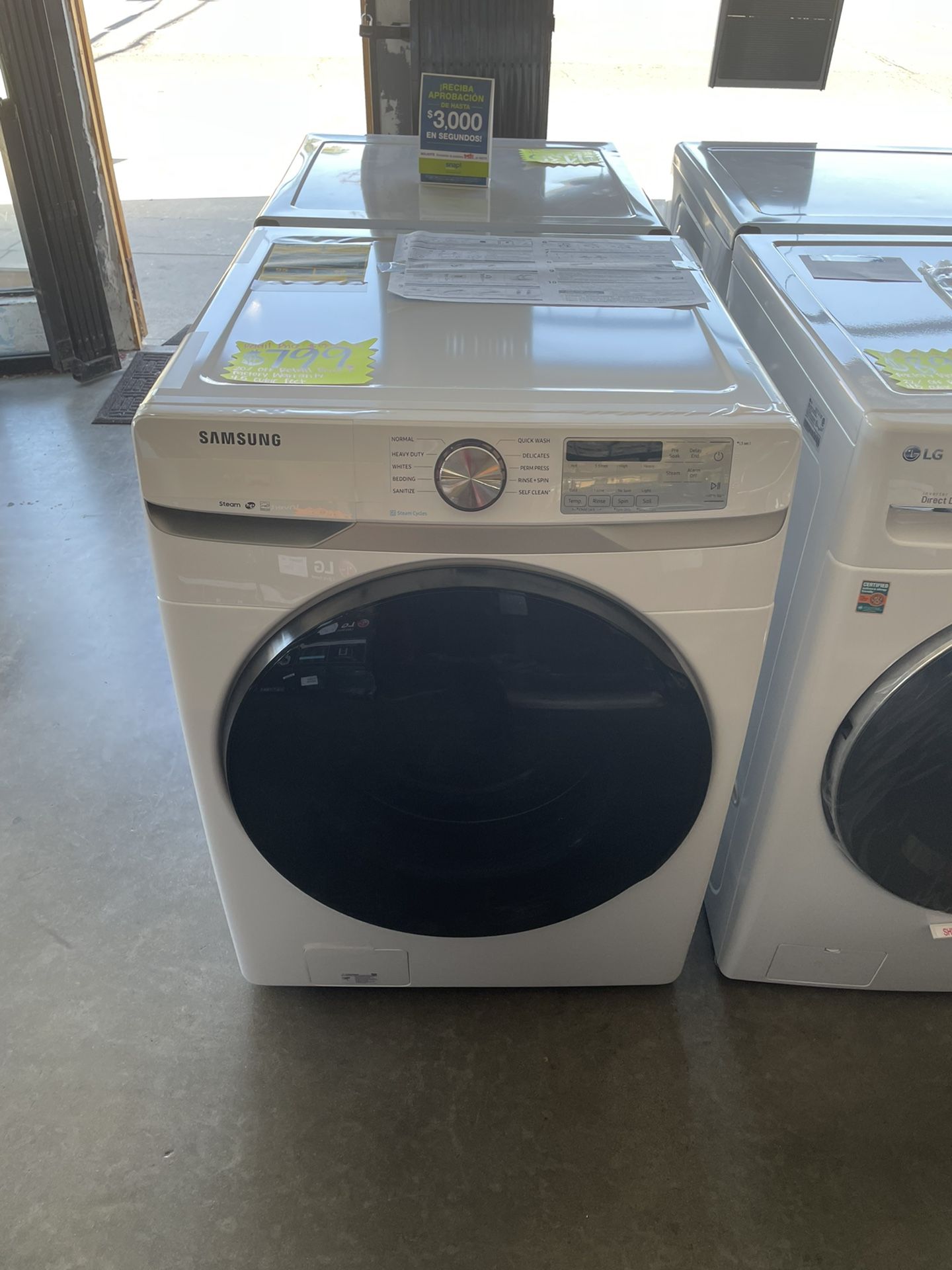 New Samsung Front Load Washer 4.5 Cubic Feet 