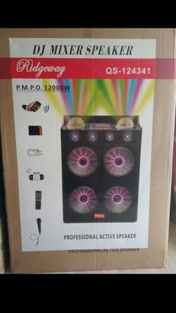 Brand new bluetooth speaker 12000 watts, 4 speakers 12"