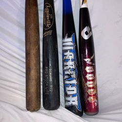 Baseball Bats All 32”Long Except For Louisville Bat It’s 33”