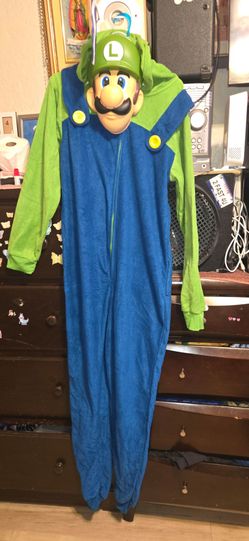 Luigi costume for adult size medium. Green and blue