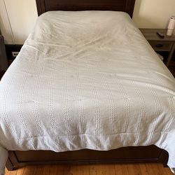 Full size bed frame and mattress