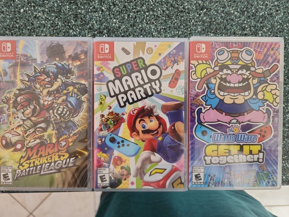 Nintendo Switch Brand New Games (Mario Strikers, Super Mario Party,Wario Ware)