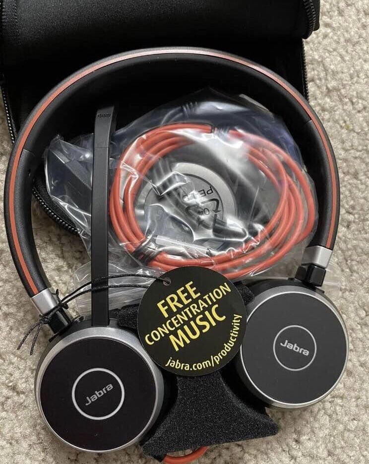 Jabra Evolve 40 STEREO MS Headset WIRED USB HSC017 Case
