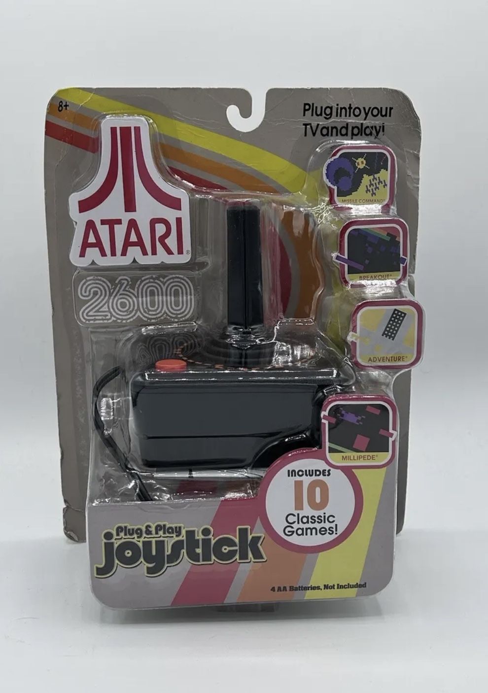 Atari 2600 Plug & Play Joystick Includes 10 Classic Games Video Games