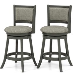 Bar Stools Set of 2, Counter Height Swivel Chairs For Sale $99.00 50%+ OFF Retail $199.99 NEW IN BOX