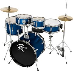 Rogue Junior Kicker 5-Piece Drum Set in Blue