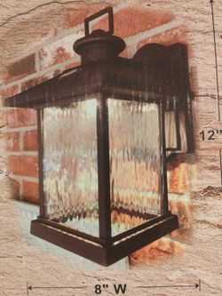 SUPERHUNTER Photocell 12-in H Black LED Outdoor Wall Light