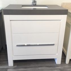 Bathroom Vanity (Faucet Not Included)